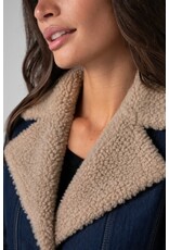 Liverpool Los Angeles Liverpool Sherpa Trimmed Notch Collar Jacket