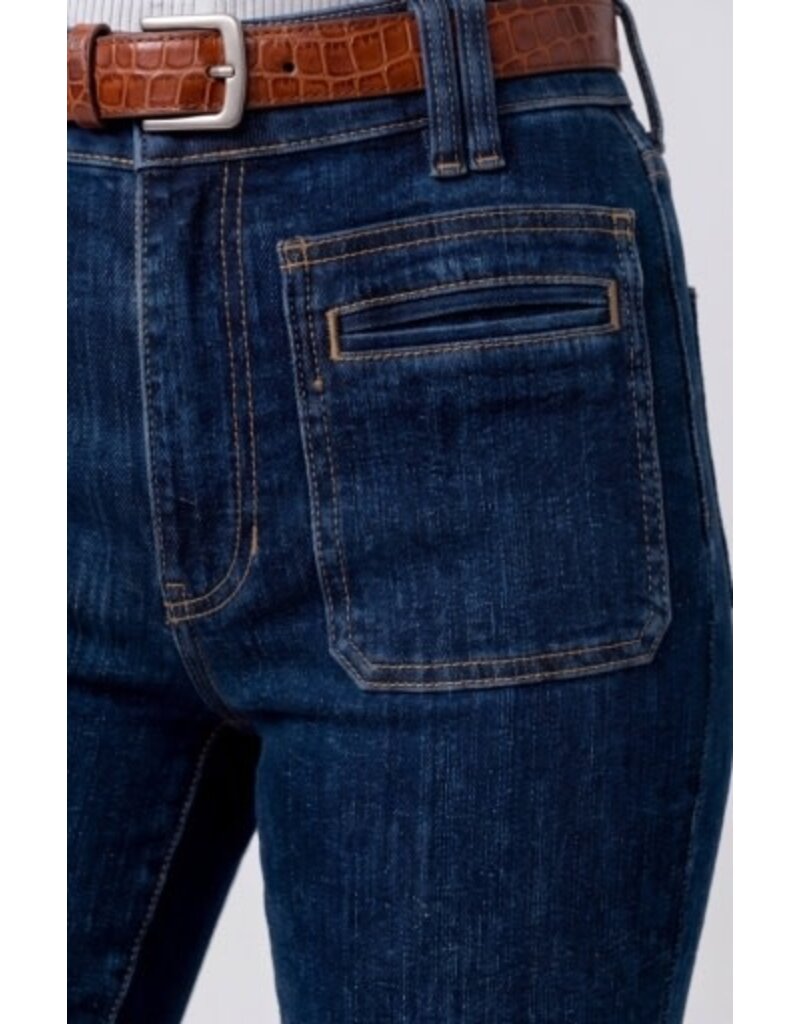 Liverpool Los Angeles Liverpool Hannah Flare with Vintage Patch Pockets 28in inseam