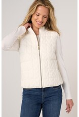 Liverpool Los Angeles Liverpool Sleeveless Reversible Zip Front Quilted Sweater Vest