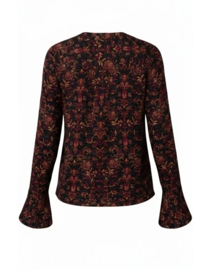 Liverpool Los Angeles Liverpool Long Sleeve Band Collar Woven Top with Pintuck Detail