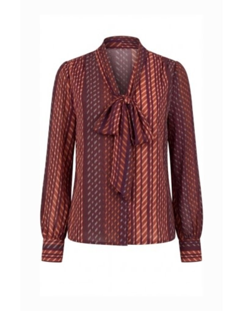 Liverpool Los Angeles Liverpool Long Sleeve Woven Blouse with Neck Tie