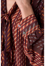 Liverpool Los Angeles Liverpool Long Sleeve Woven Blouse with Neck Tie