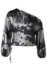 Liverpool Los Angeles Liverpool Long Sleeve One Shoulder Woven Top with Ties