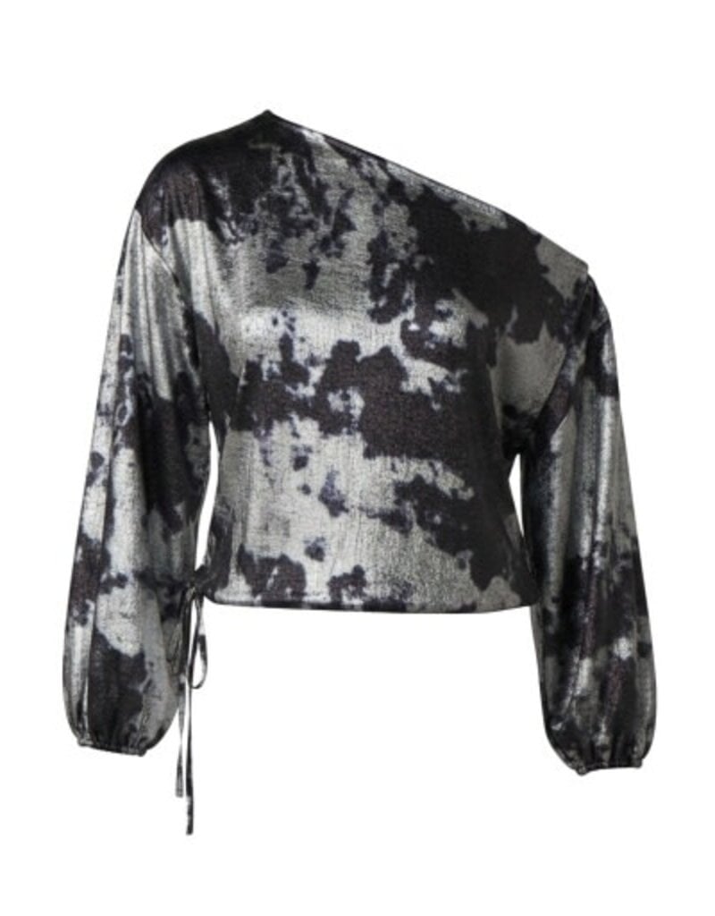 Liverpool Los Angeles Liverpool Long Sleeve One Shoulder Woven Top with Ties