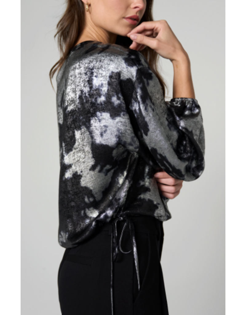 Liverpool Los Angeles Liverpool Long Sleeve One Shoulder Woven Top with Ties