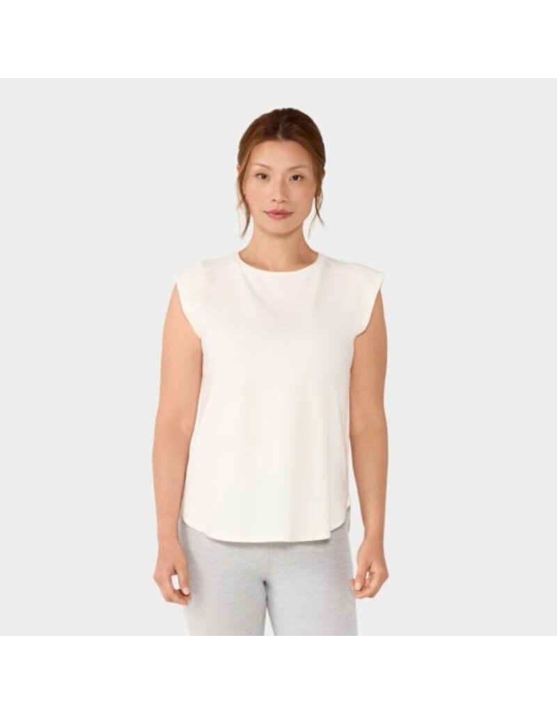 Thirty Three Threads Tavi Cap Sleeve Crewneck T Coconut