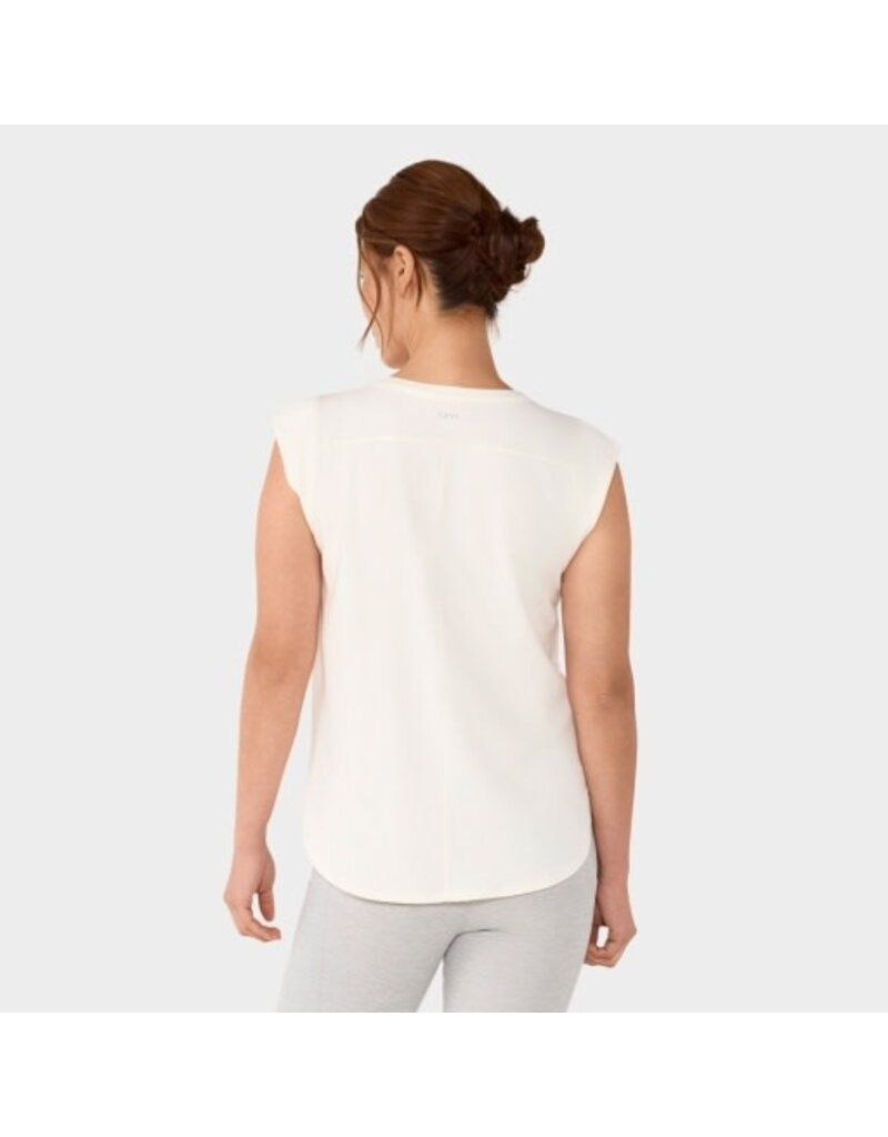 Thirty Three Threads Tavi Cap Sleeve Crewneck T Coconut