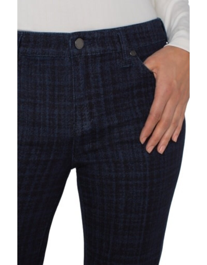 Liverpool Los Angeles Liverpool Hannah Flare 32" inseam Indigo Plaid