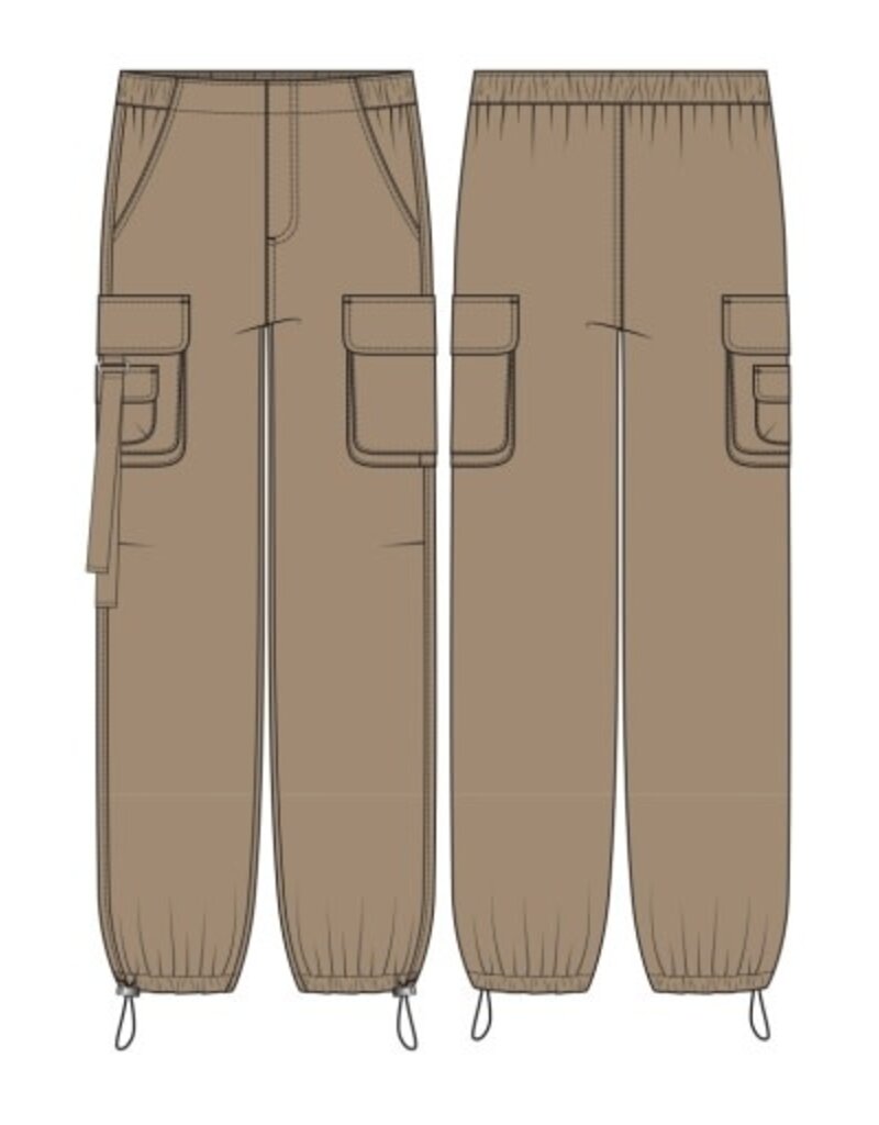 Liverpool Los Angeles Liverpool Cinch Hem Pull On Parachute Cargo Pants Palo Santo