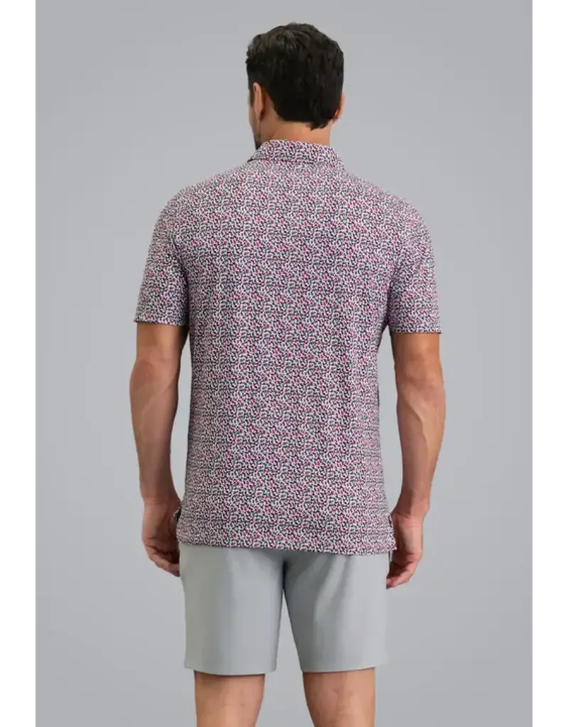 IBKul IBKul Mirabel Short Sleeve Polo Platinum Rose Black