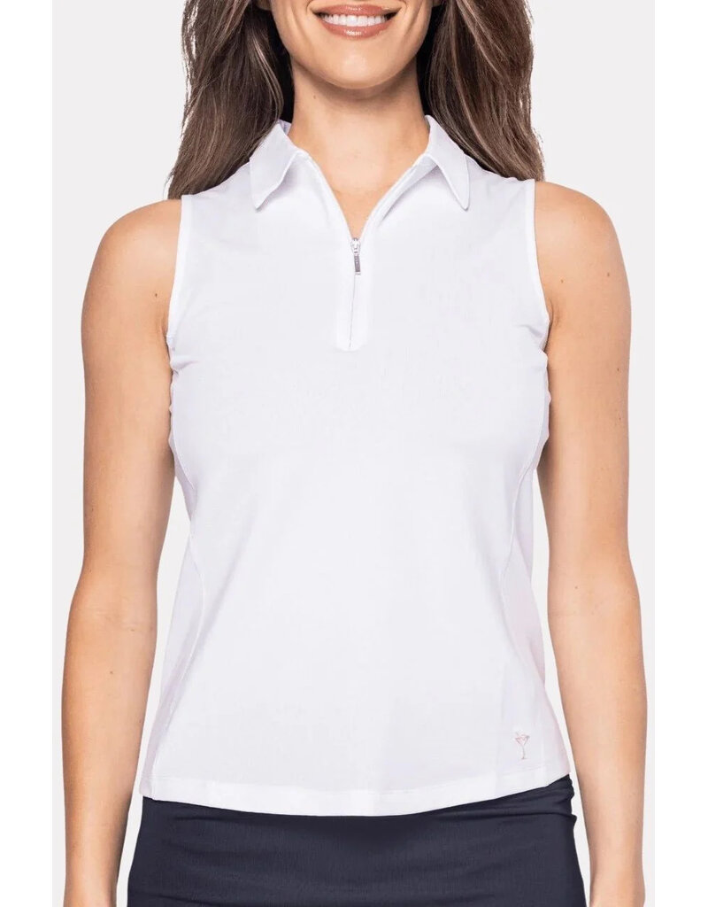 Golftini Golftini Sleeveless Zip Tech Polo