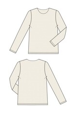 Liverpool Los Angeles Liverpool 3/4 Sleeve Crew Neck Knit Top with Rib Trim