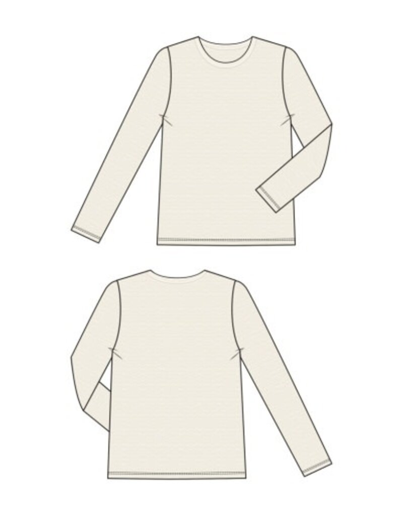 Liverpool Los Angeles Liverpool 3/4 Sleeve Crew Neck Knit Top with Rib Trim