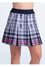 Lucky In Love Lucky in Love Ivy Plaid Pleat Skort White Midnight