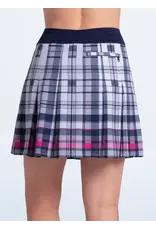 Lucky In Love Lucky in Love Ivy Plaid Pleat Skort White Midnight