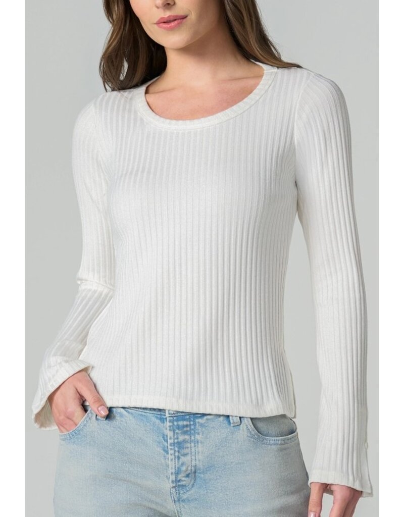 Liverpool Los Angeles Liverpool Long Sleeve Scoop Neck Knit Top