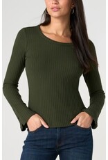 Liverpool Los Angeles Liverpool Long Sleeve Scoop Neck Knit Top