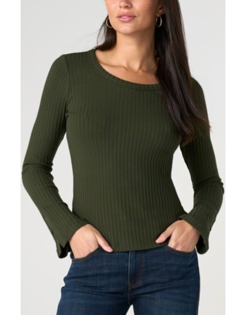 Liverpool Los Angeles Liverpool Long Sleeve Scoop Neck Knit Top