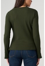 Liverpool Los Angeles Liverpool Long Sleeve Scoop Neck Knit Top