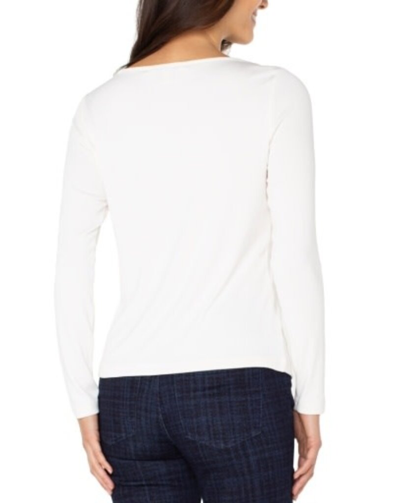 Liverpool Los Angeles Liverpool Long Sleeve Boat Neck Knit Top