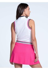 Lucky In Love Lucky in Love Doudble Classic Mock Neck Tank White Midnight
