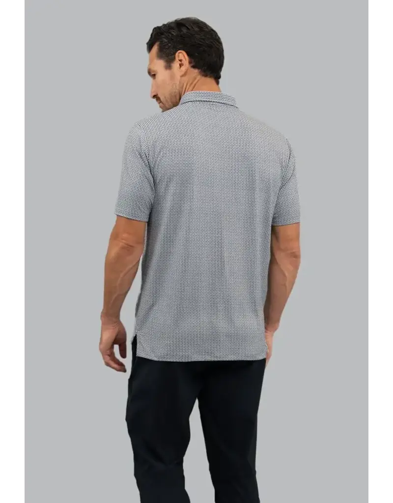 IBKul IBKul Landon Short Sleeve Polo White/Platinum/Black