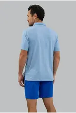 IBKul IBKul Landon Short Sleeve Polo White/Pool Party/Royal