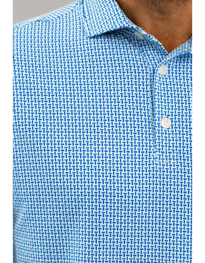 IBKul IBKul Landon Short Sleeve Polo White/Pool Party/Royal