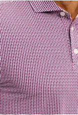 IBKul IBKul Landon Short Sleeve Polo White/Rose/Classic Navy