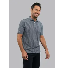IBKul IBKul Cubes Short Sleeve Polo White/Black