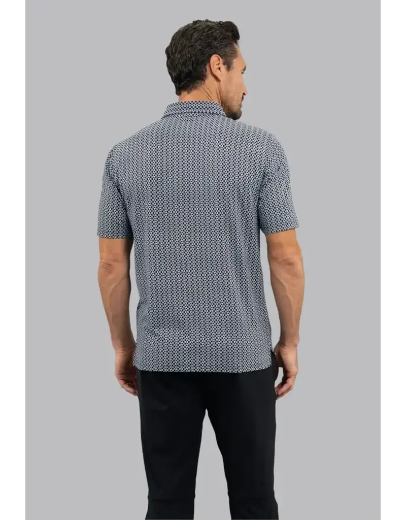 IBKul IBKul Cubes Short Sleeve Polo White/Black