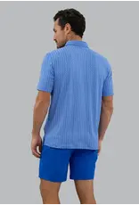 IBKul IBKul Cubes Short Sleeve Polo White/Royal