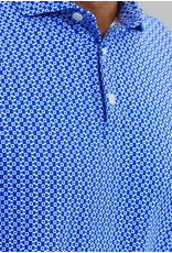 IBKul IBKul Cubes Short Sleeve Polo White/Royal