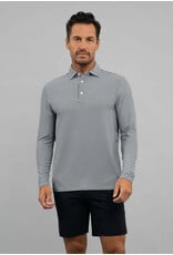 IBKul IBKul Cube Art Long Sleeve Polo White/Platinum/Black