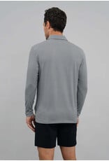 IBKul IBKul Cube Art Long Sleeve Polo White/Platinum/Black