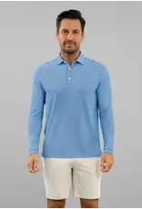 IBKul IBKul Cube Art Long Sleeve Polo White/Pool Party/Royal