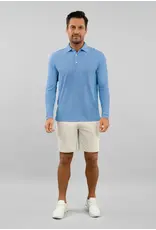 IBKul IBKul Cube Art Long Sleeve Polo White/Pool Party/Royal