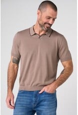 Liverpool Los Angeles Liverpool Short Sleeve Johnny Collar Sweater with Tipping