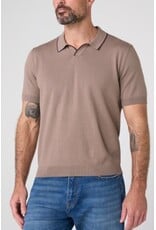 Liverpool Los Angeles Men's Short Sleeve Johnny Collar Sweater with Tipping