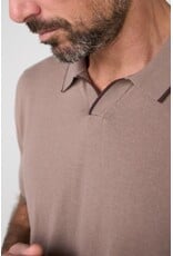Liverpool Los Angeles Men's Short Sleeve Johnny Collar Sweater with Tipping