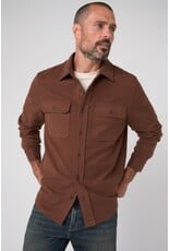 Liverpool Los Angeles Liverpool Men's Knit Long Sleeve Button Up Shirt with Flap Pockets