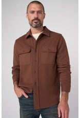 Liverpool Los Angeles Liverpool Men's Knit Long Sleeve Button Up Shirt with Flap Pockets