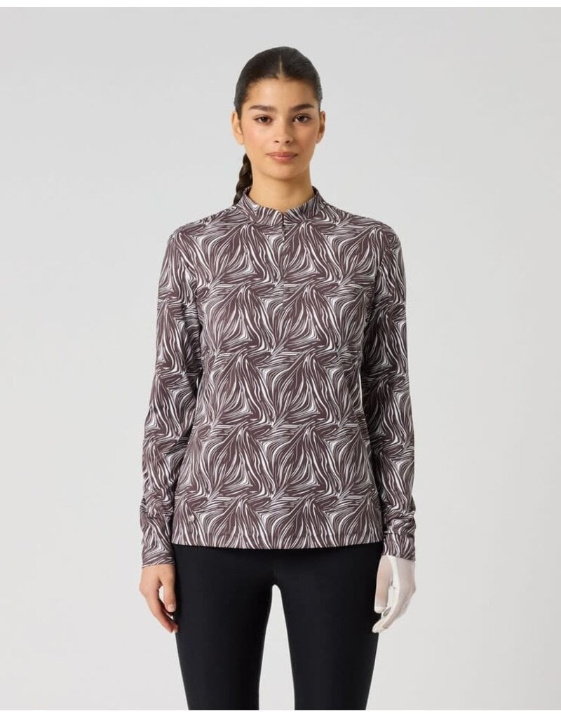 Daily Sports Daily Sports Dull Printed Long Sleeve Half Neck Zebra