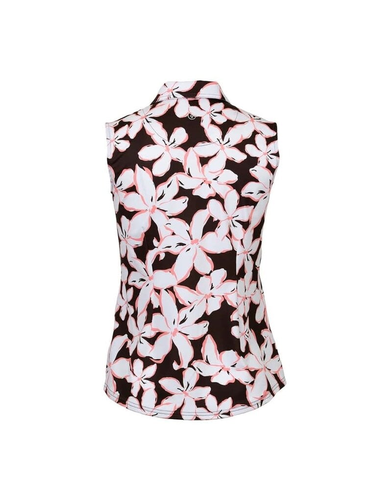 Jofit Jofit Sleeveless Polo Mocha Floral