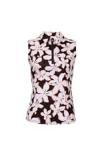 Jofit Jofit Sleeveless Polo Mocha Floral