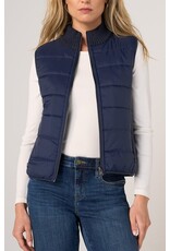 Liverpool Los Angeles Liverpool Sleeveless Reversible Zip Front Quilted Sweater Vest