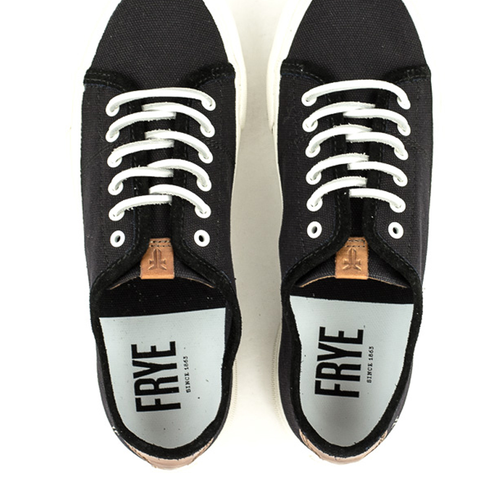 Frye — Gia Canvas Low Lace Sneakers at 