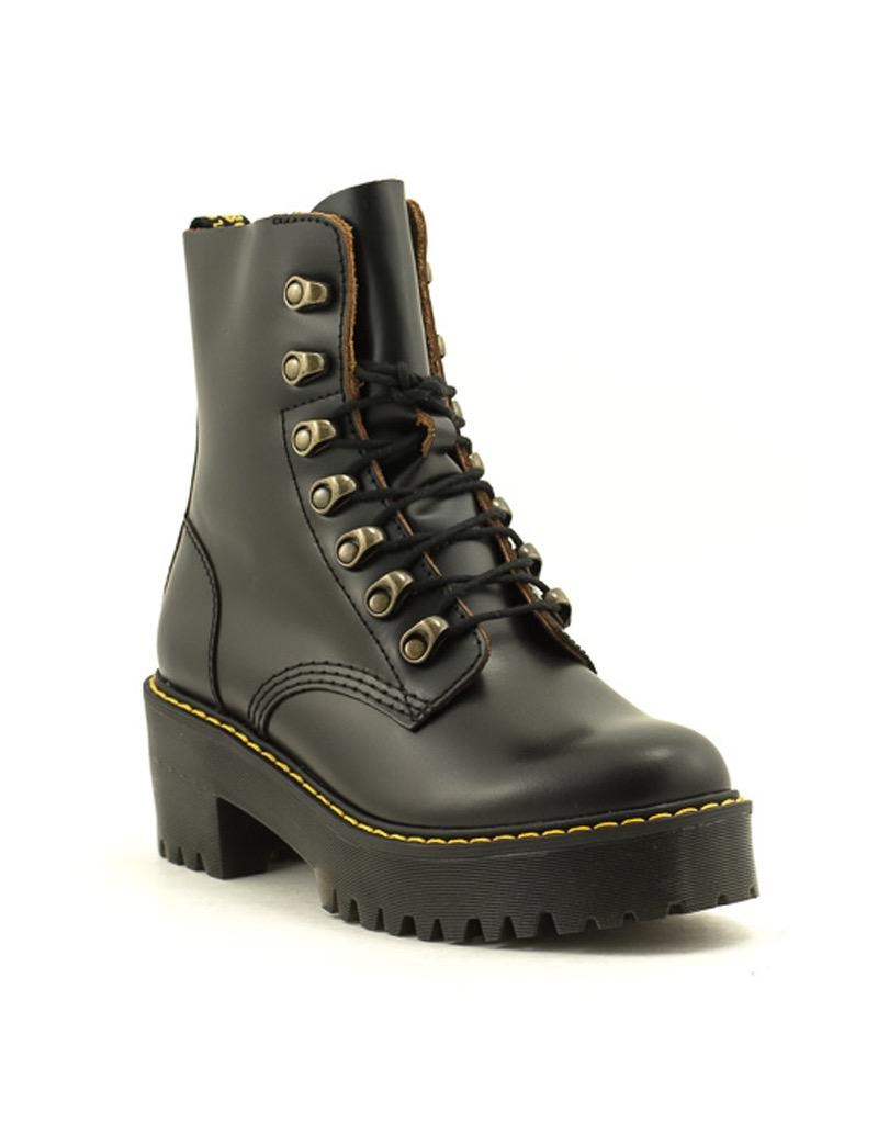 Leona Boot Vintage Smooth Black Leather
