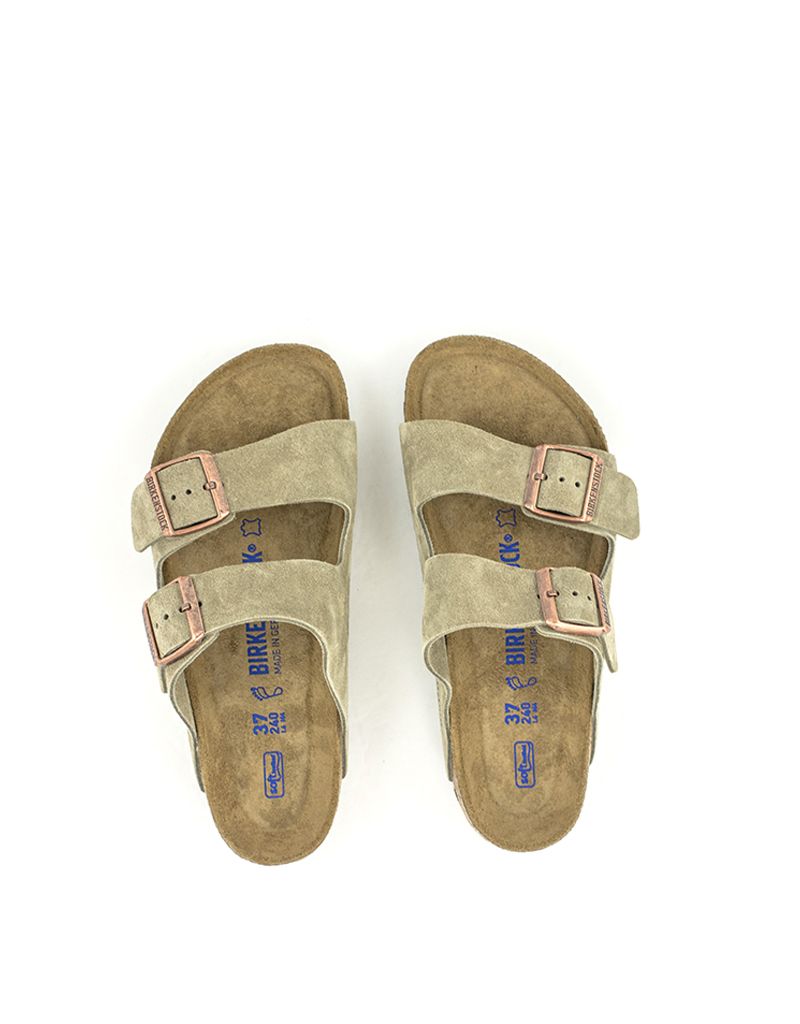 birkenstock arizona taupe suede with soft footbed