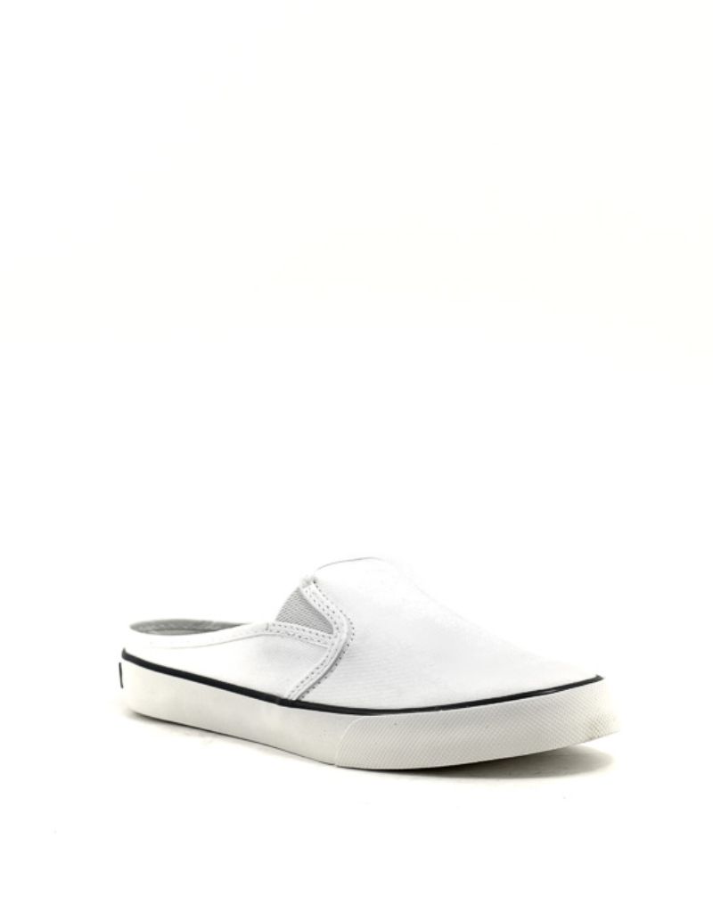 white backless slip on shoes